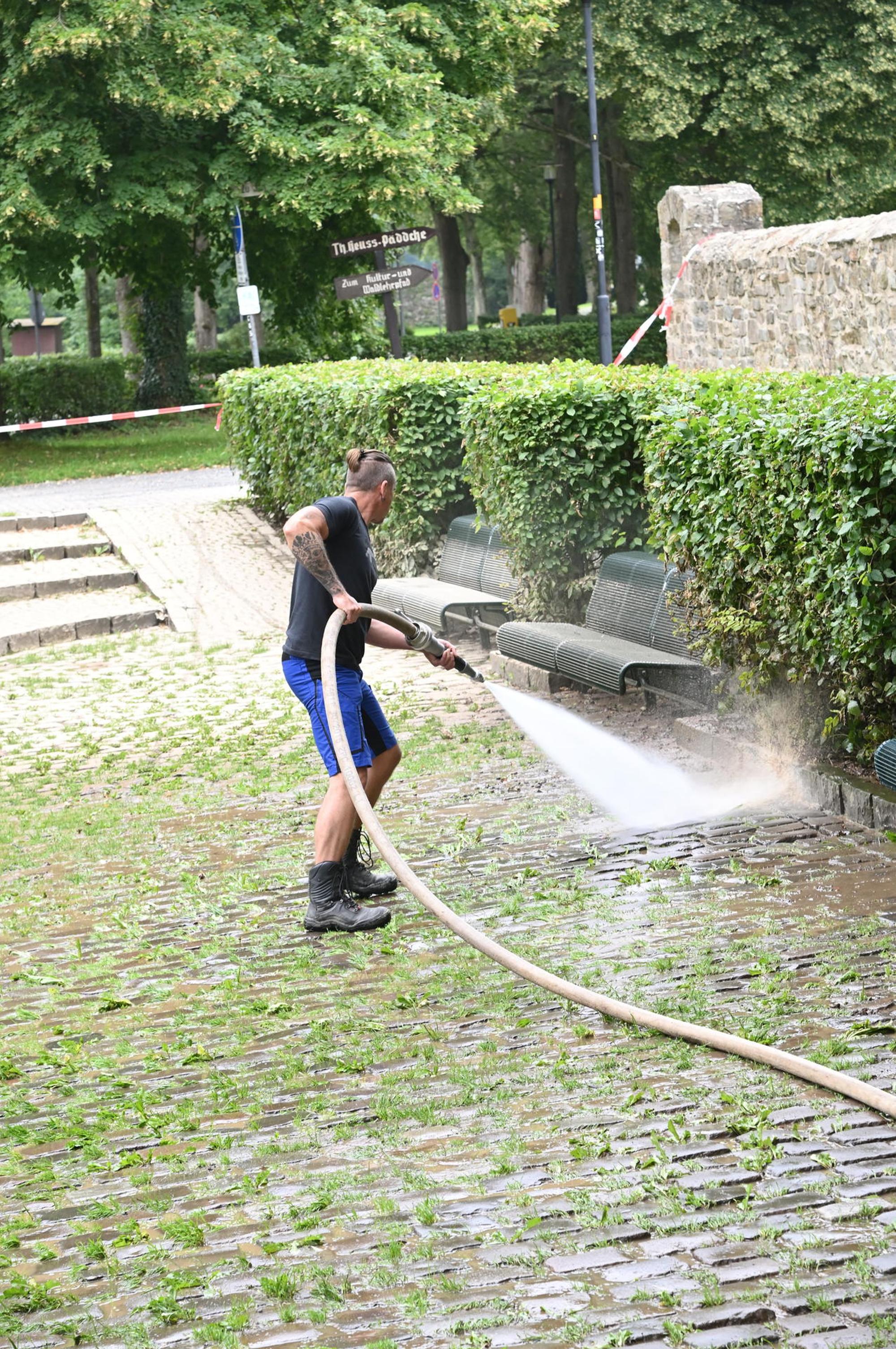 Hochwasser Altenberger Dom arbeiten 190721