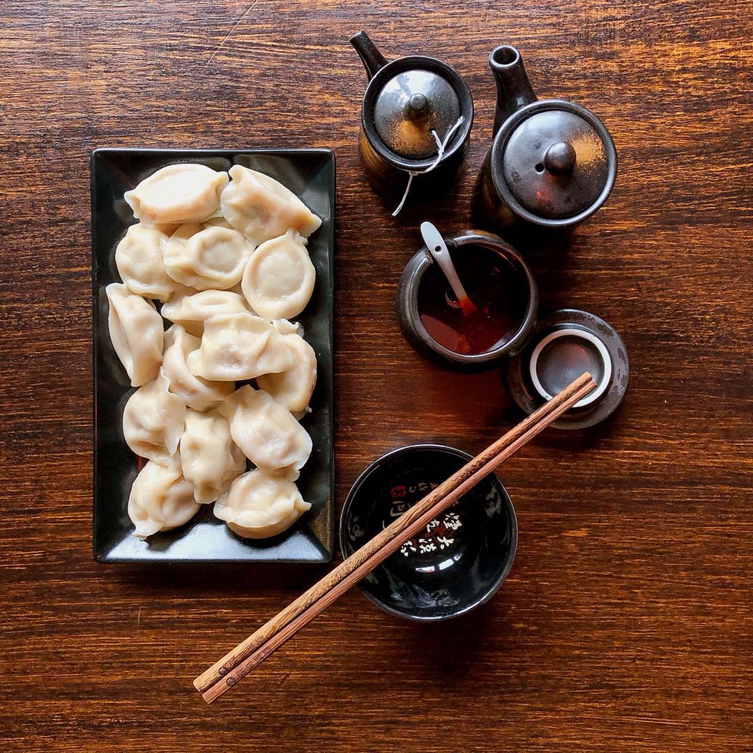 Jiaozi von oben