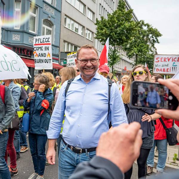 werneke beim klinikstreik