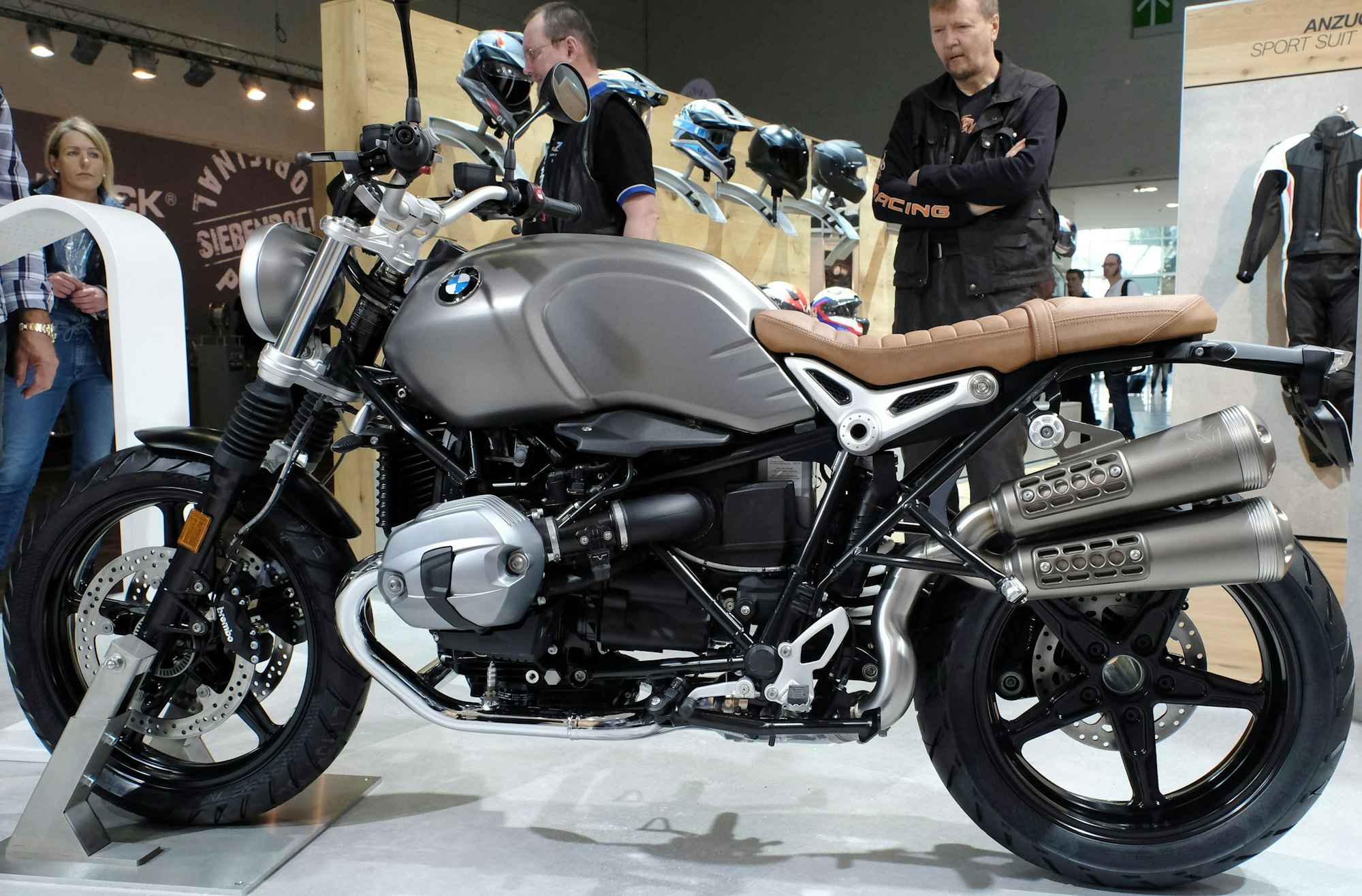 silbernes Motorrad