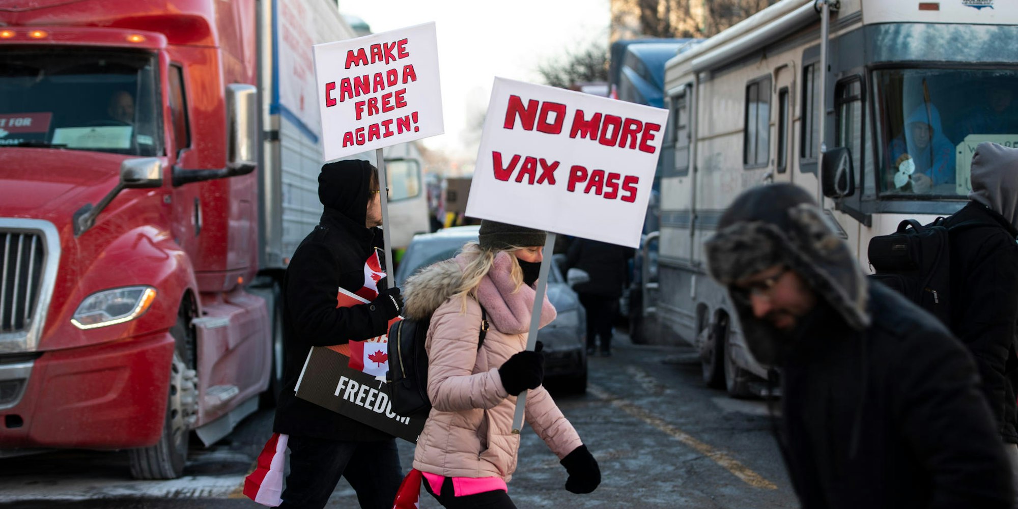 Kanada Corona Protest 310122
