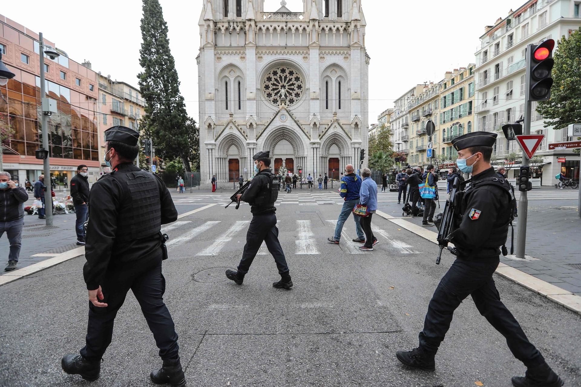 Nizza Notre Dame Gedenkfeier Sicherheitskräfte