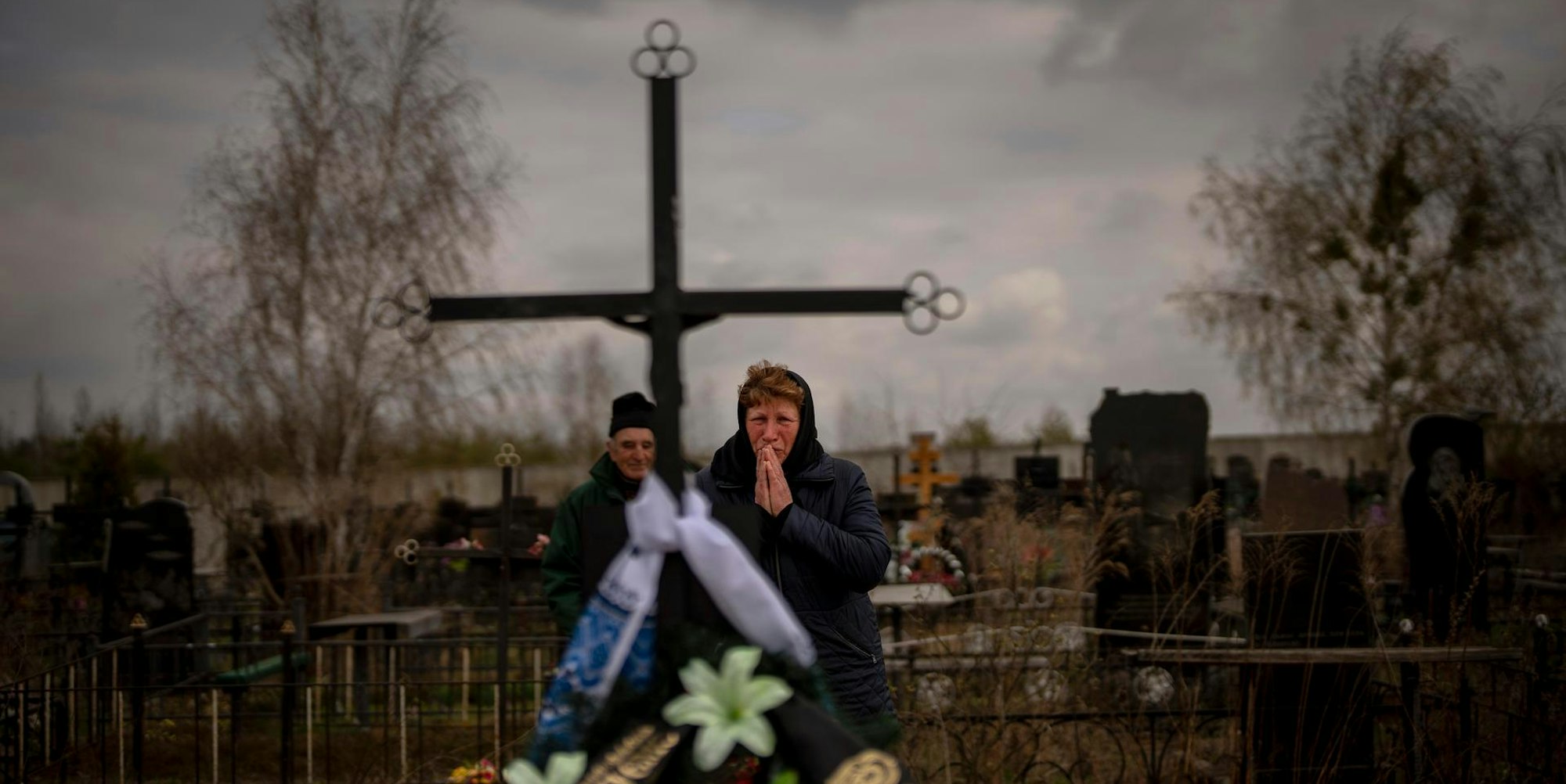 Butscha Trauer dpa 250422