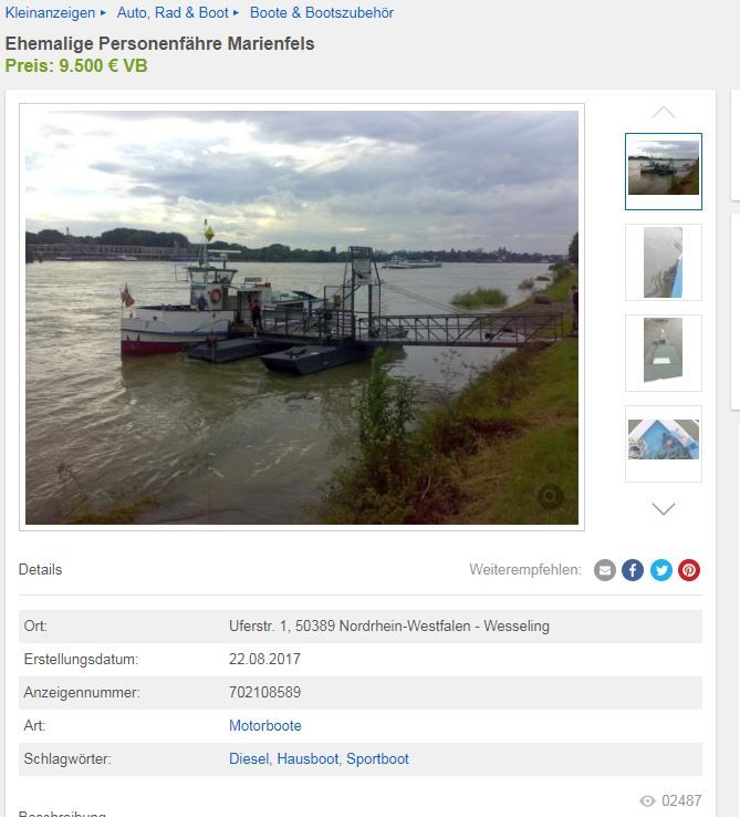 Fähre Marienfels bei Ebay