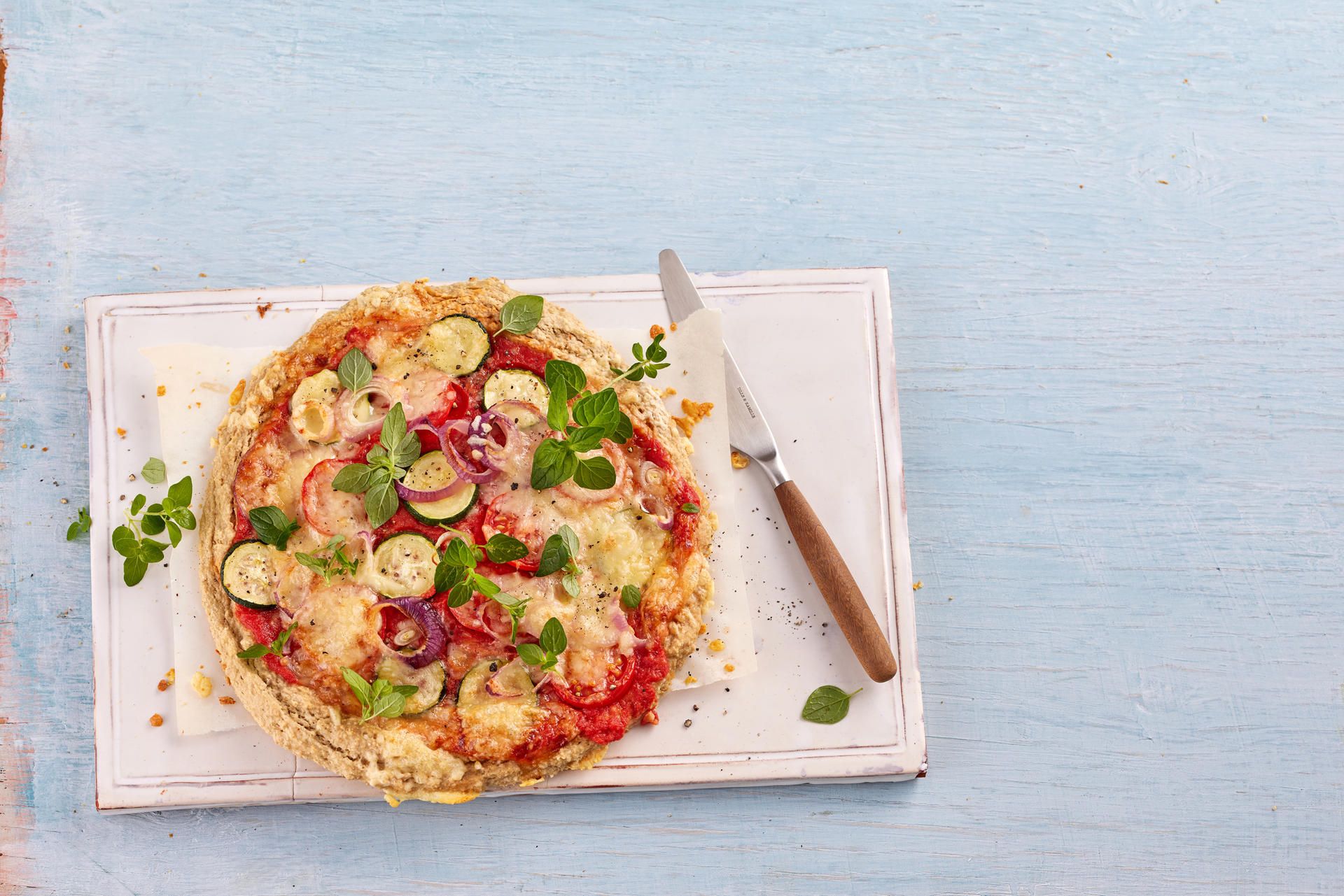Hafer als Pizzateig