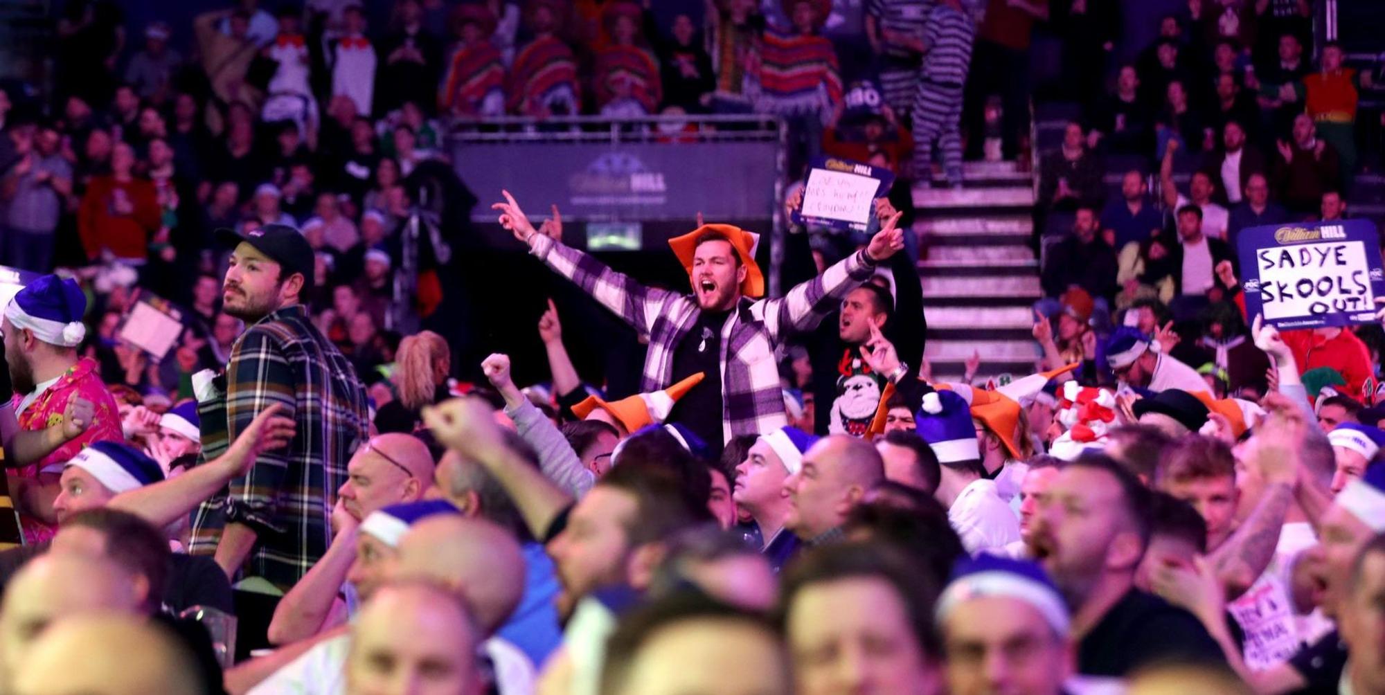 Jubelnde Fans im Ally Pally
