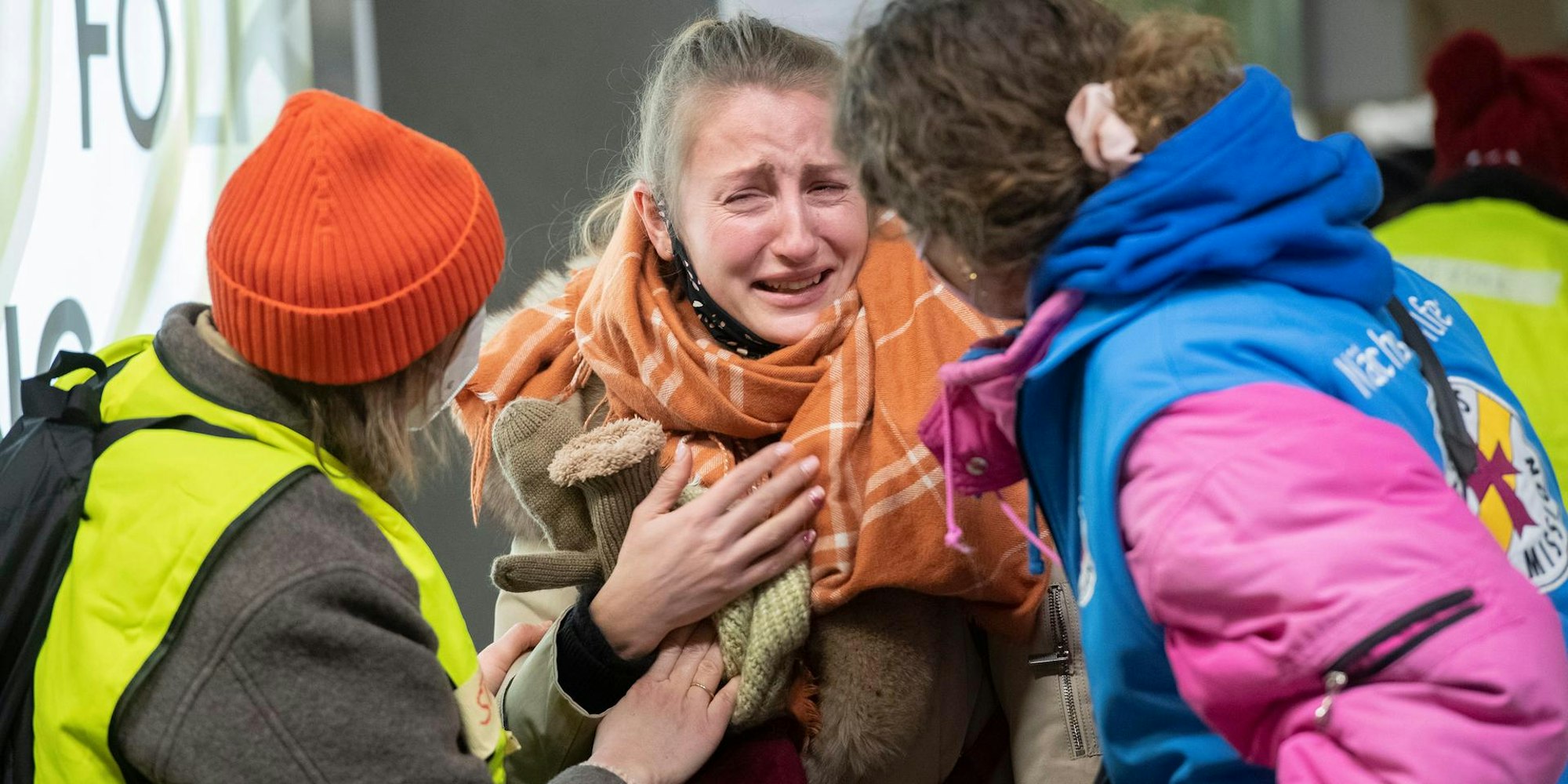 Flüchtlinge kommen in Berlin an