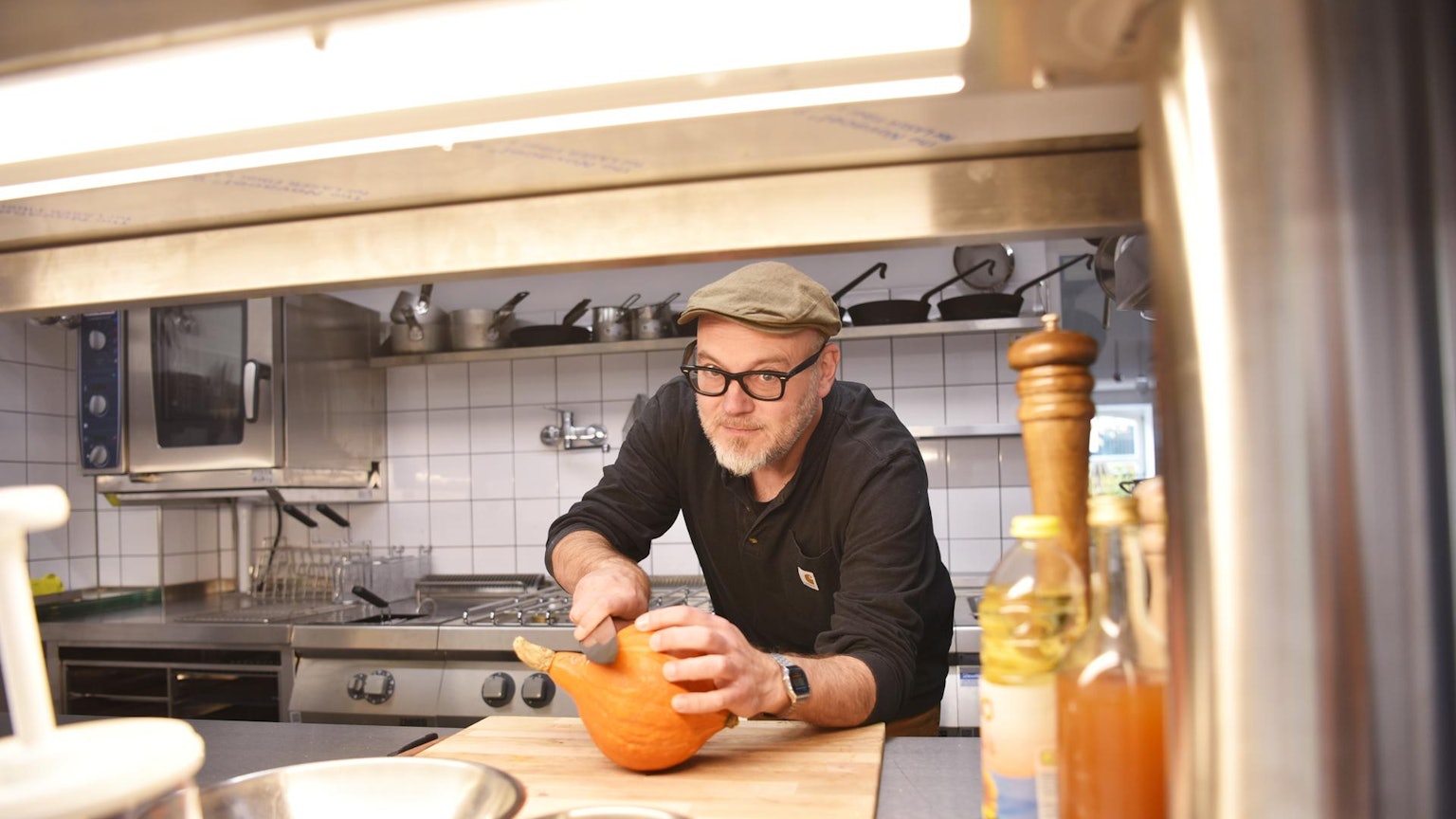 Andreas "Recky" Reck in seiner neuen Küche