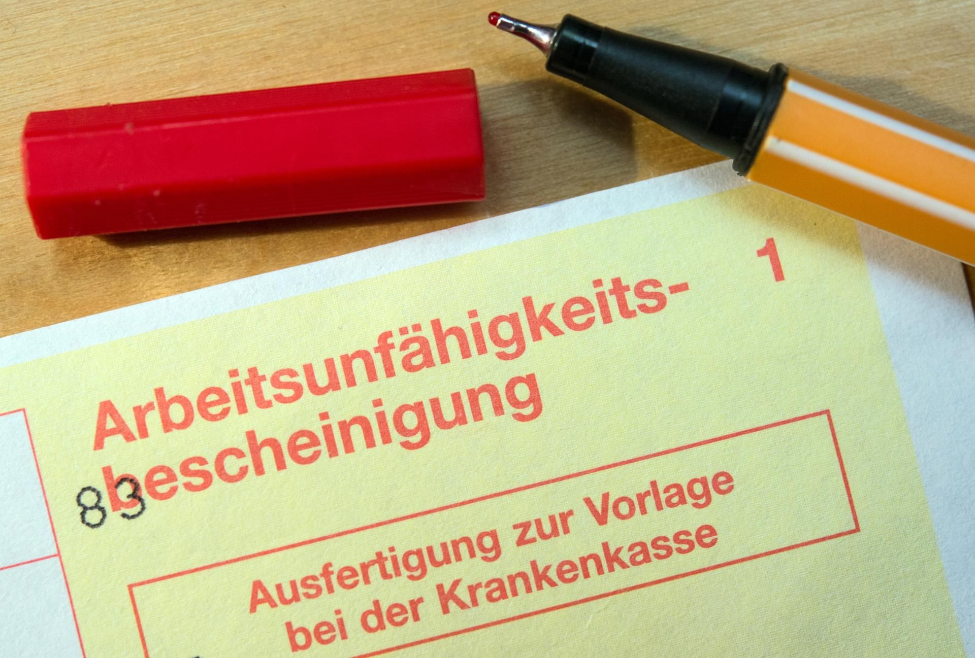 Krankenschein aus Papier