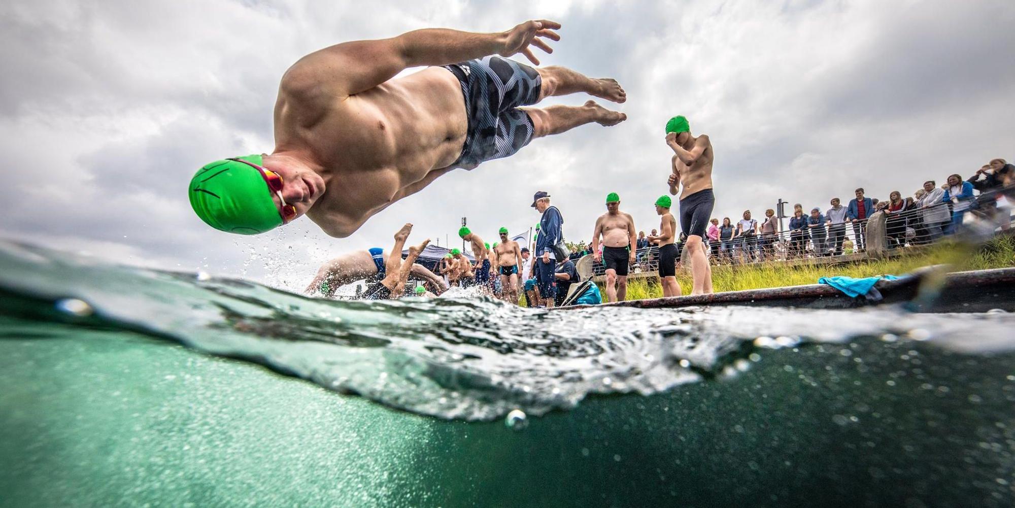 Freiwassermeisterschaften 2019 Fühlinger See Start