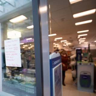 Coronavirus Mittel Aushang