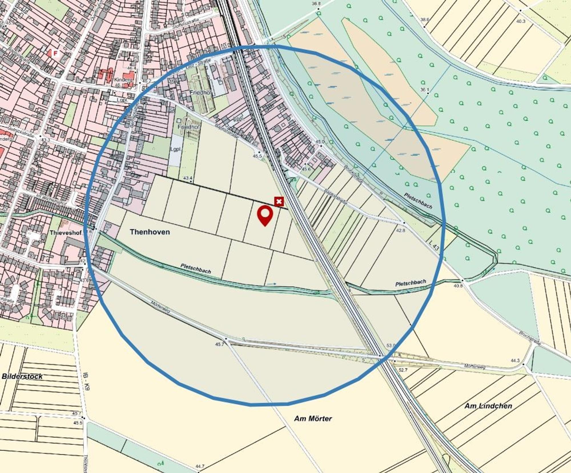 32_GRAFIK_NEU_Evakuierungsradius_Weltkriegsbombe Köln-Roggendorf