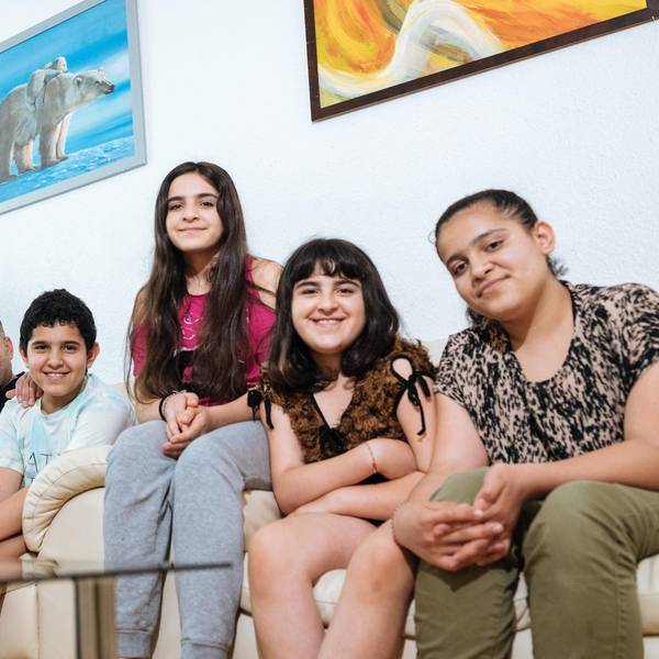 Flüchtlingsfamilie