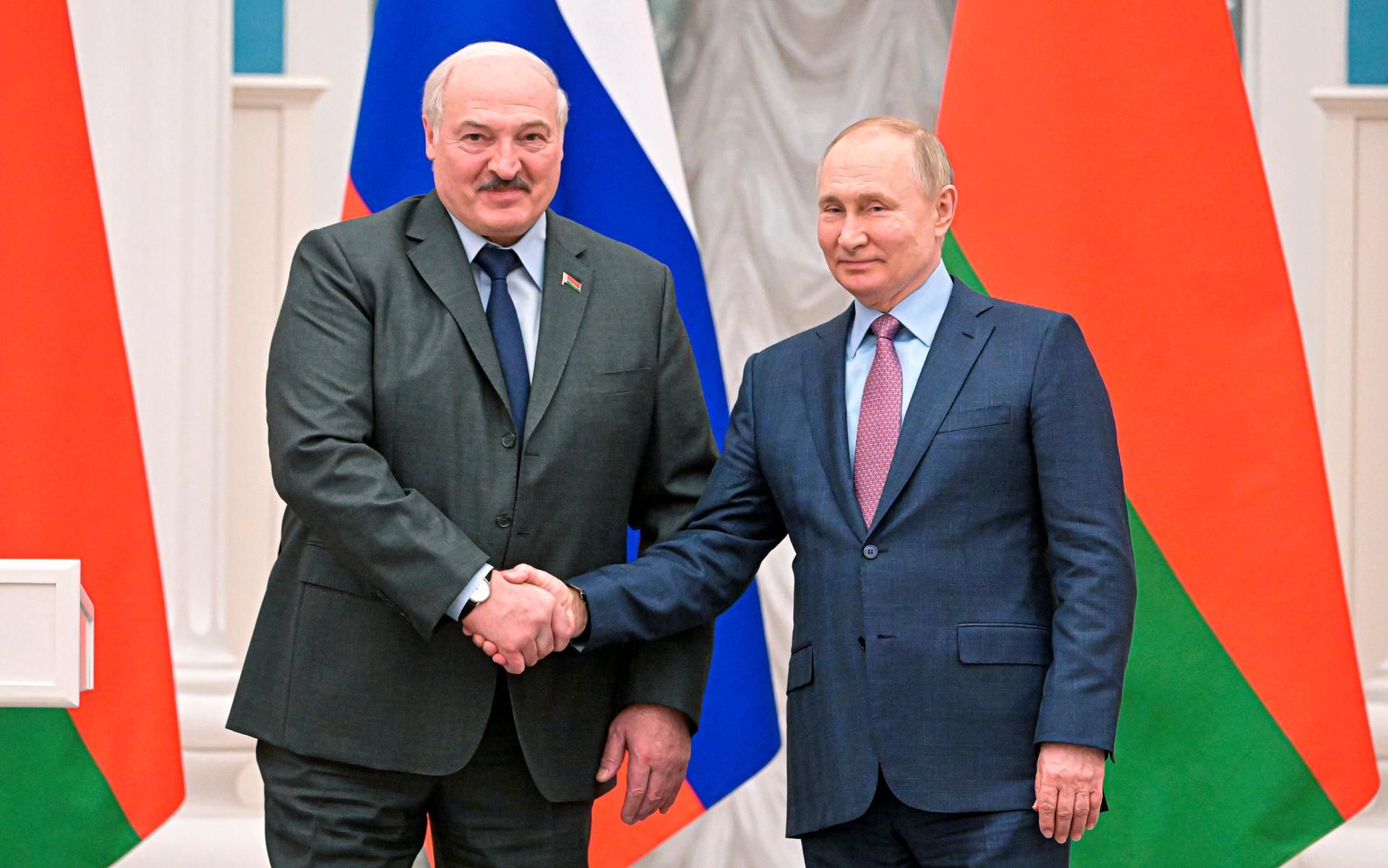 Putin und Lukaschenko im Kreml