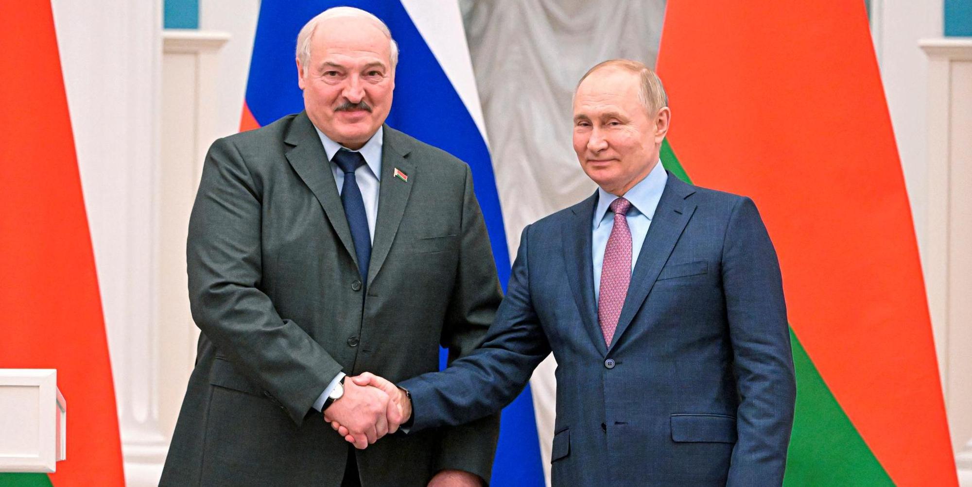 Putin und Lukaschenko im Kreml