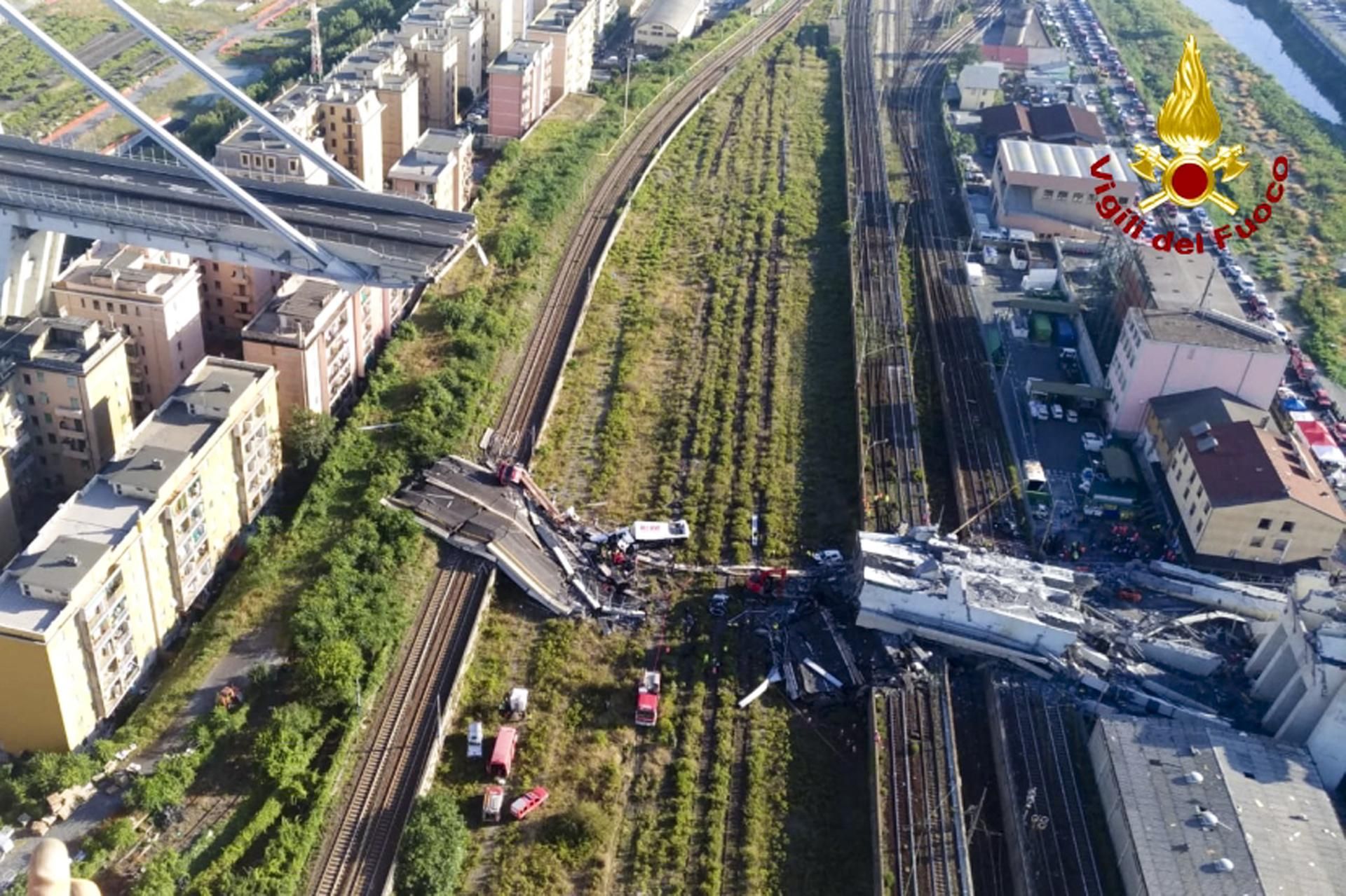 Autobahnbrücke Genua dpa