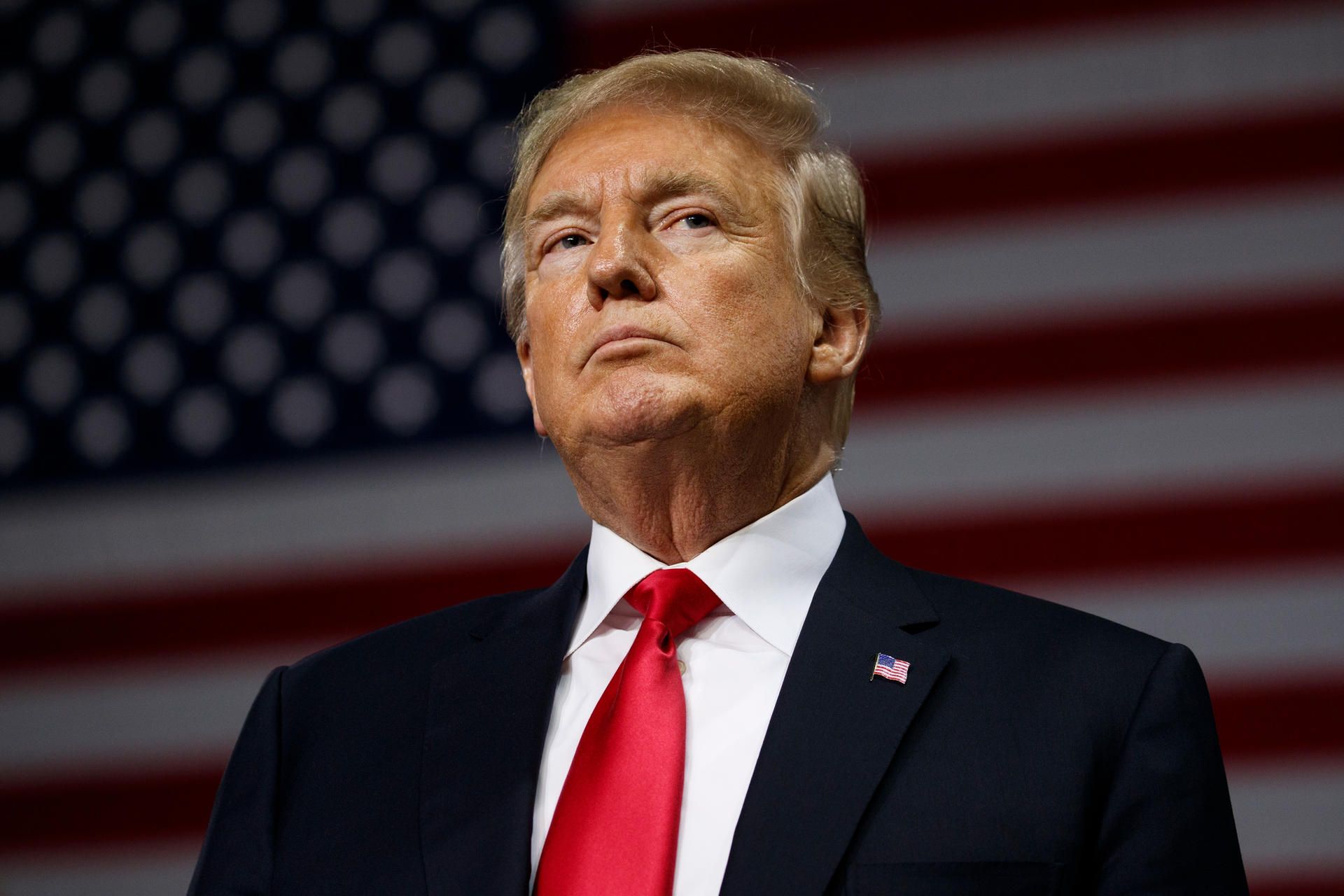 Trump grimmiger Blick