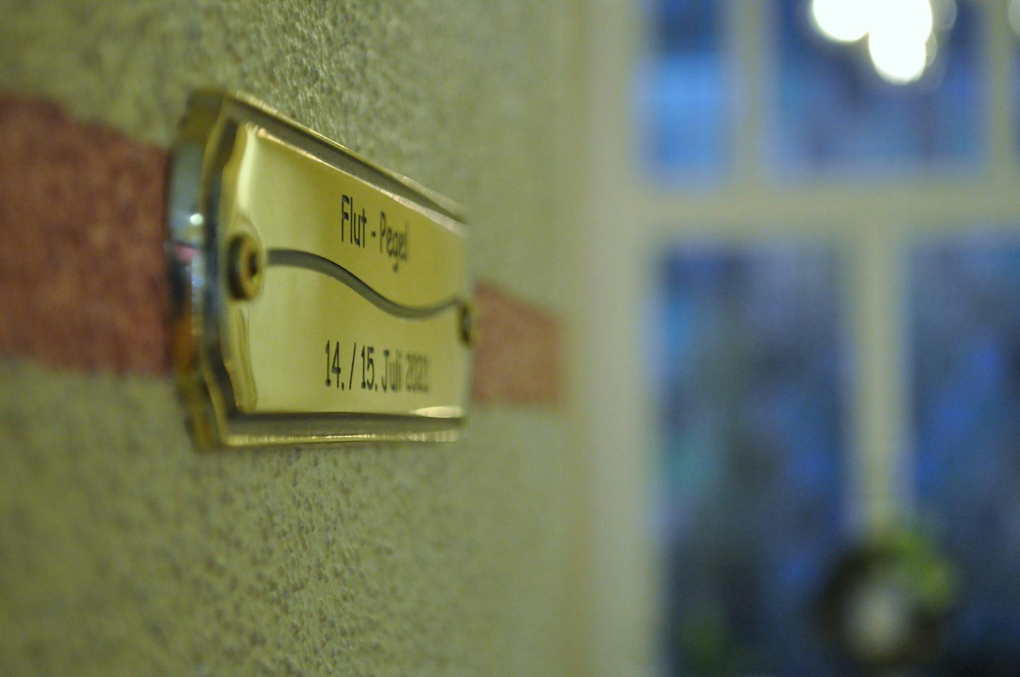 Hochwassermarke Laden Ahrweiler