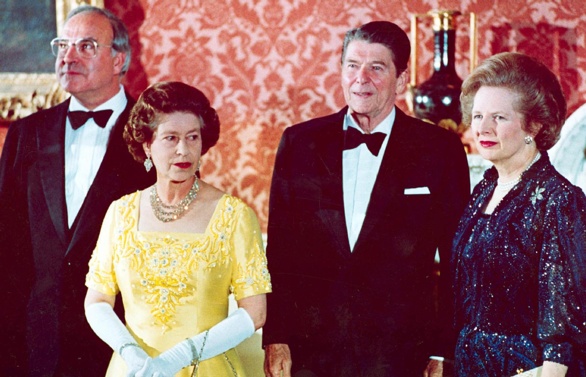 Bild Kohl Queen Reagan