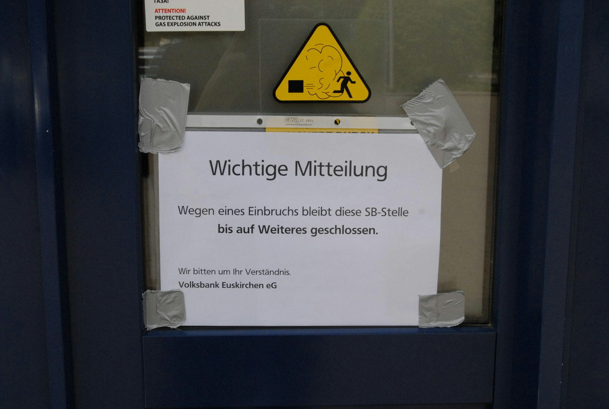 Volksbank Euskirchen einbruch