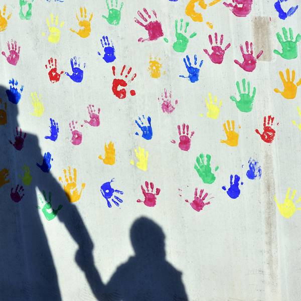 Bunte Wand