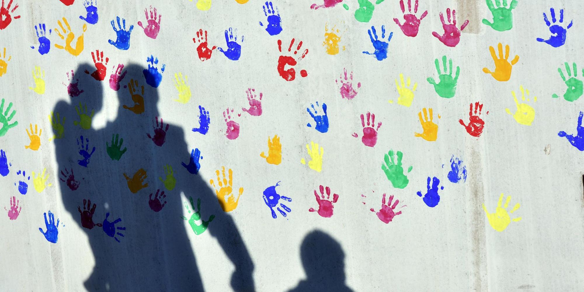 Bunte Wand