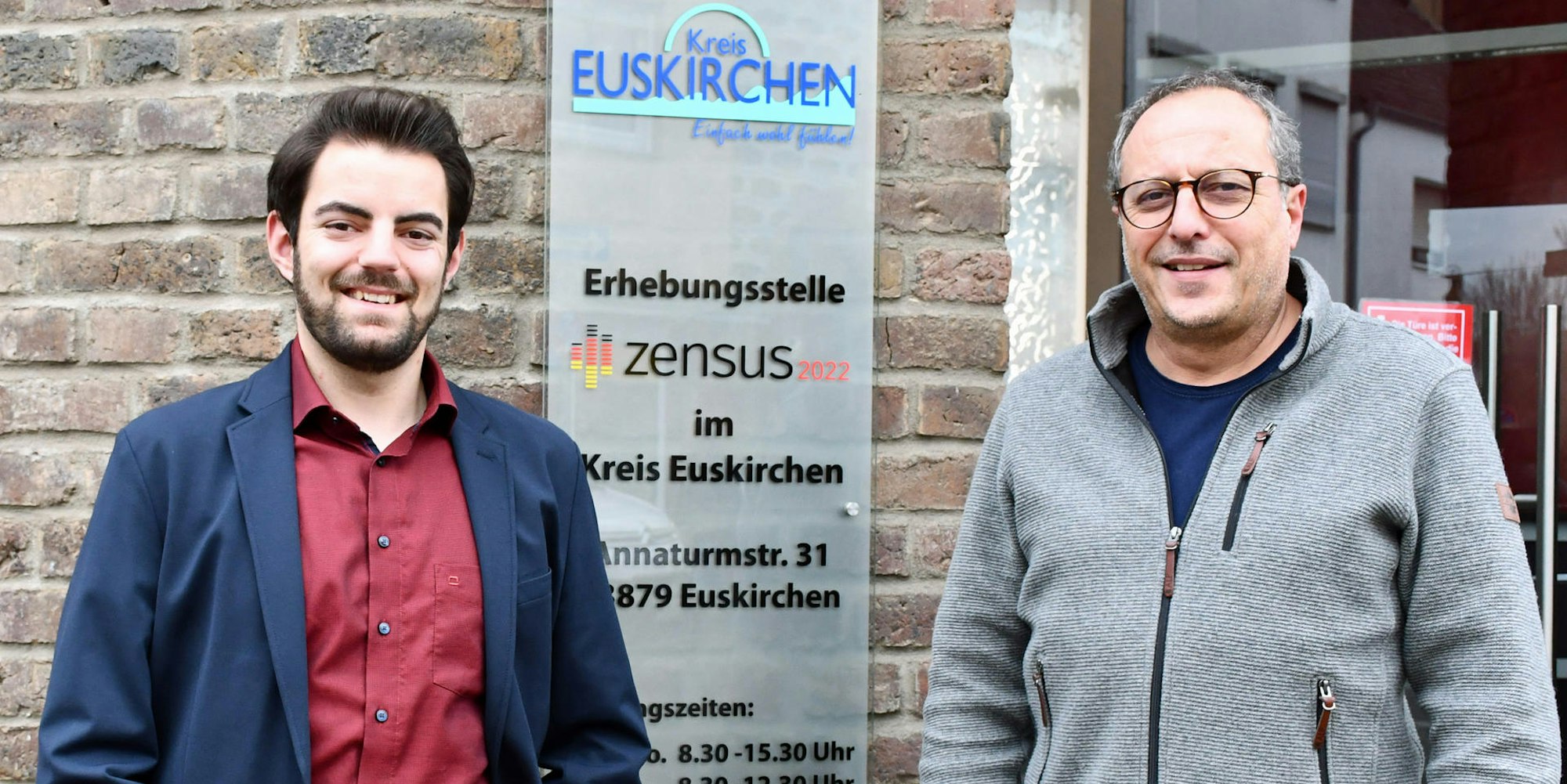 Zensus-Team Kreis Euskirchen Benedikt Hammes und Michael Milz
