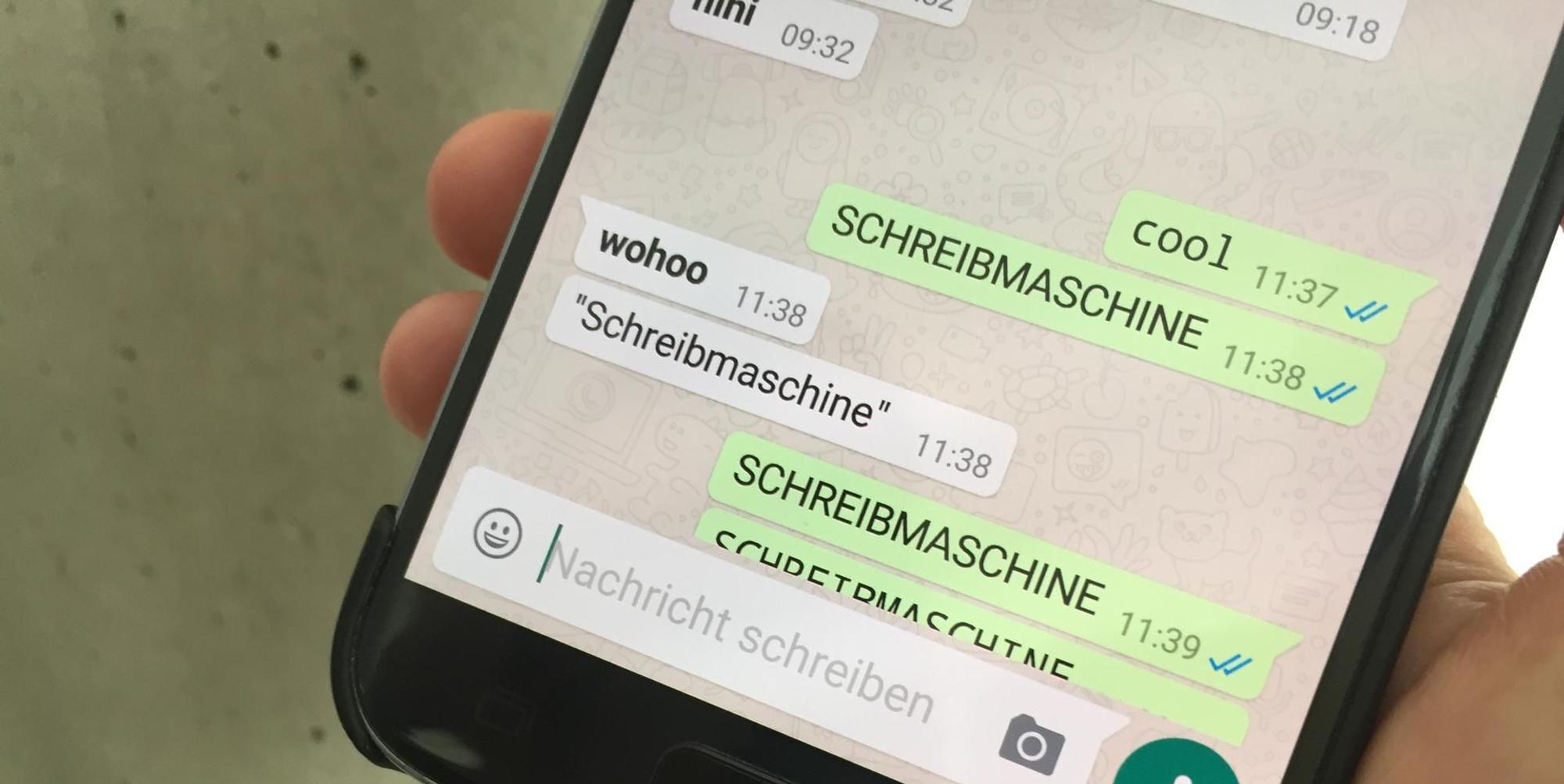 Whatsapp_BildKonversation verschiedene Schriftarten