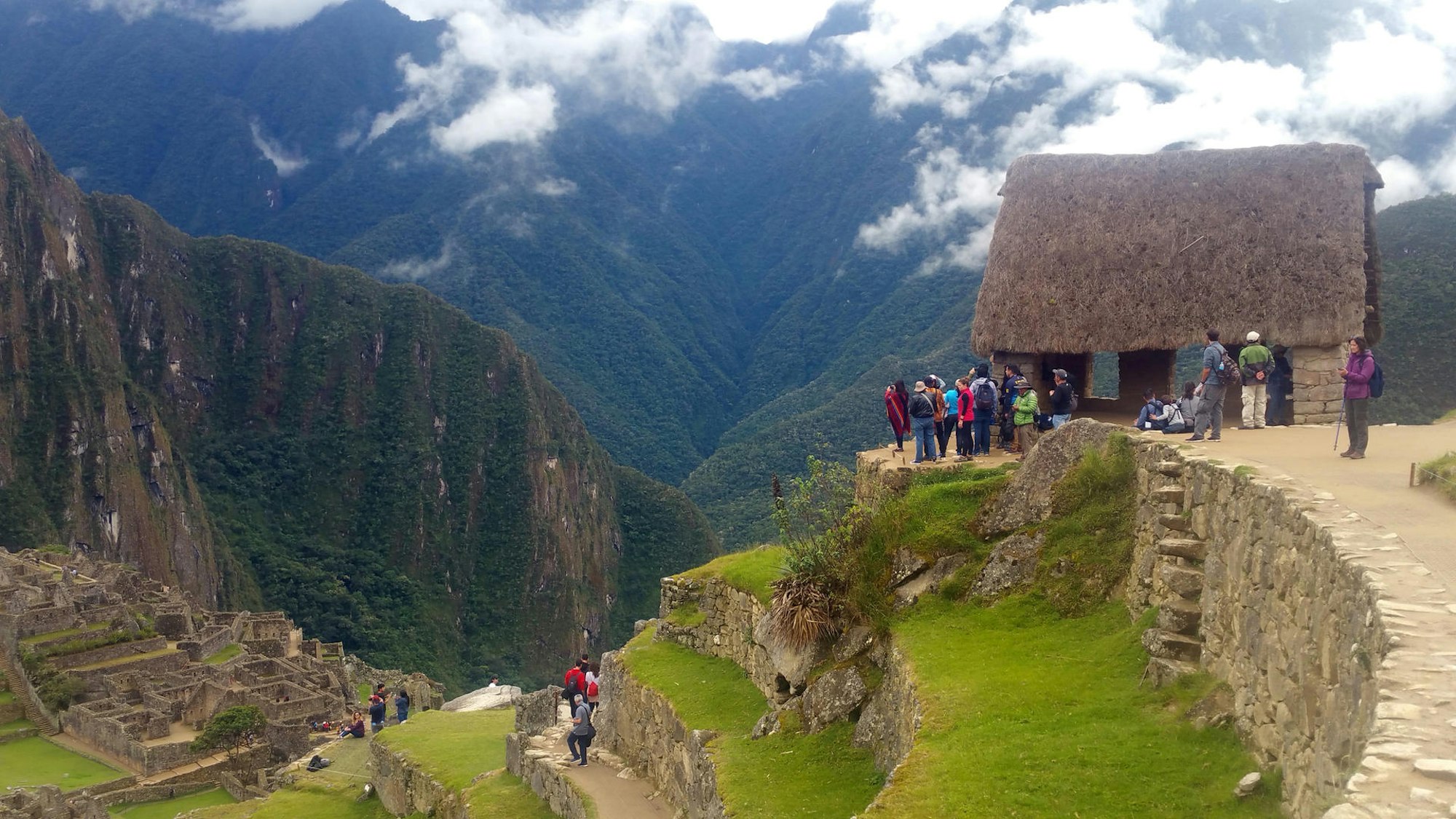 Touristen in Machu Picchu