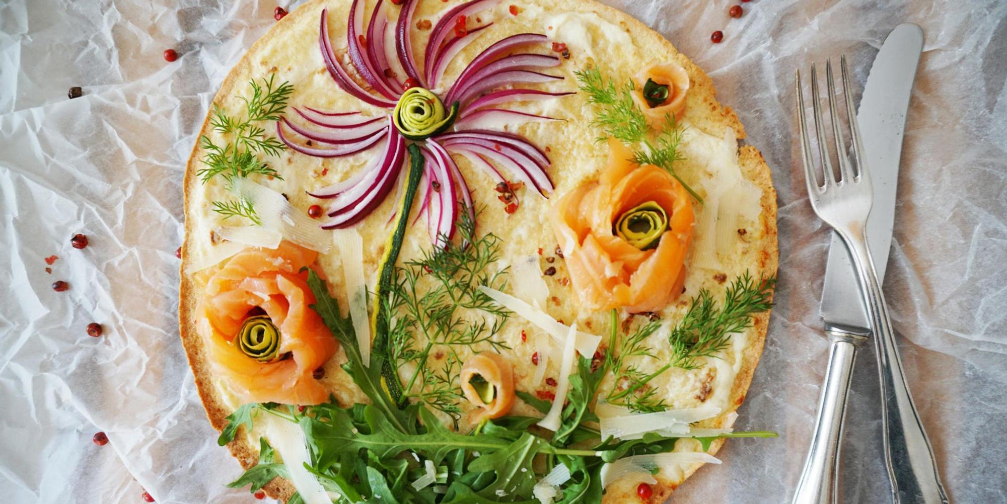 pizza mit lachs