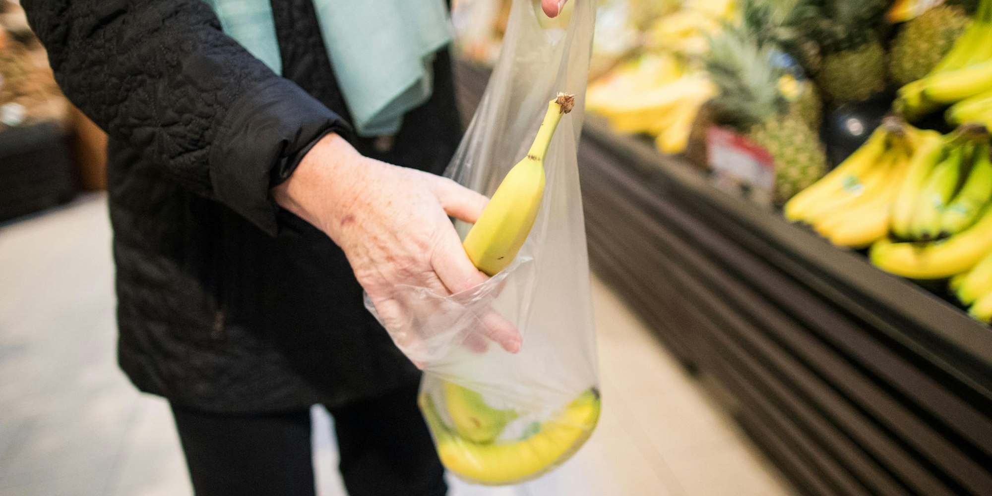 Plastiktüte für Obst