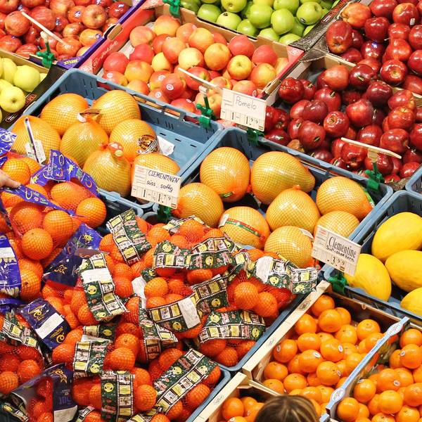 Obst und Gemüse im Supermarkt