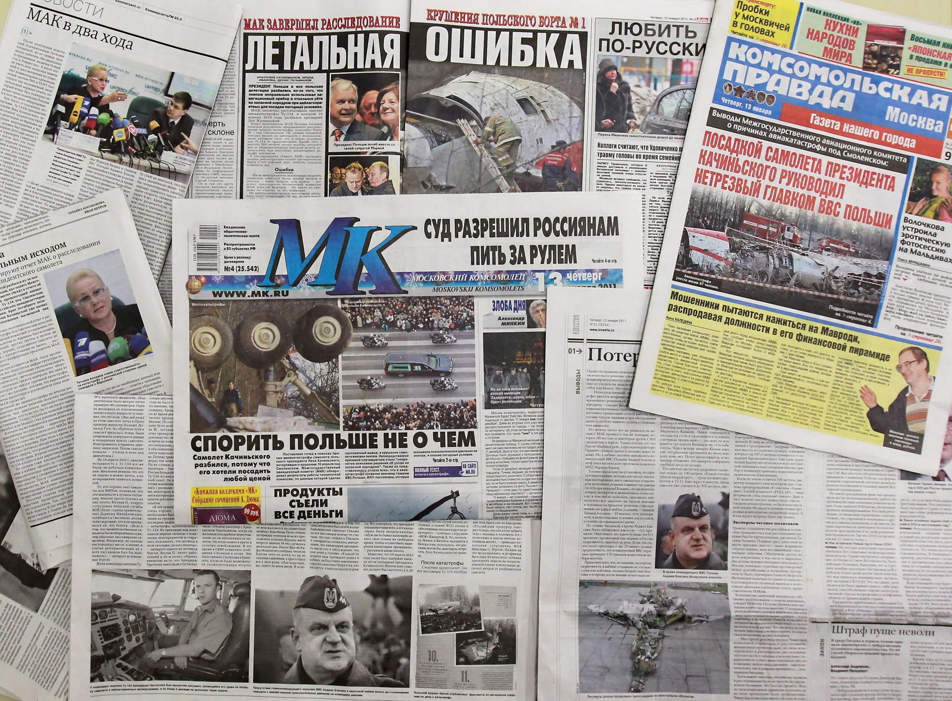 Russische Zeitungen Symbolbild