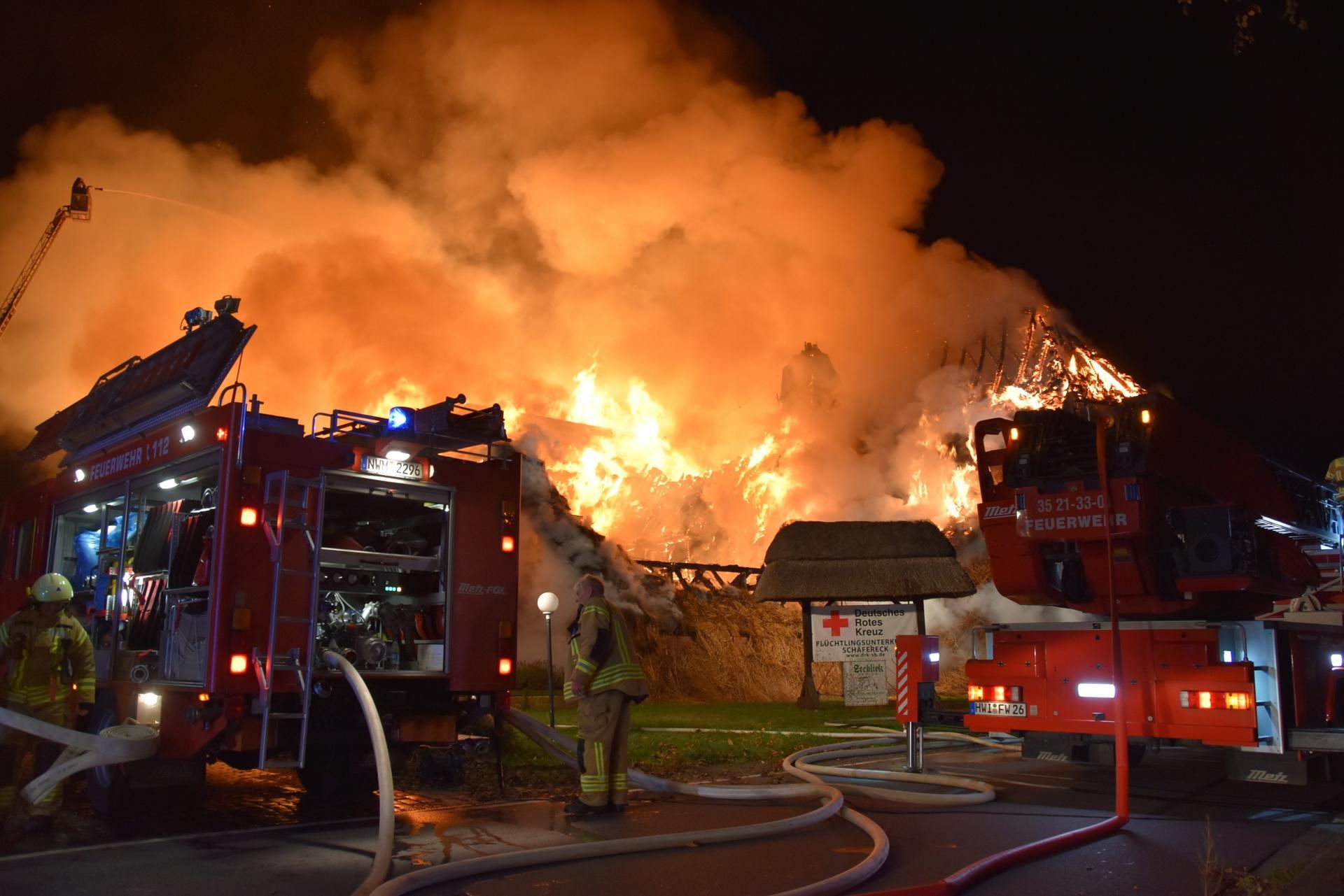 Feuer Unterkunft Geflüchtete 201