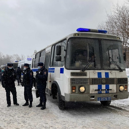 Russland Polizei Fahrzeug