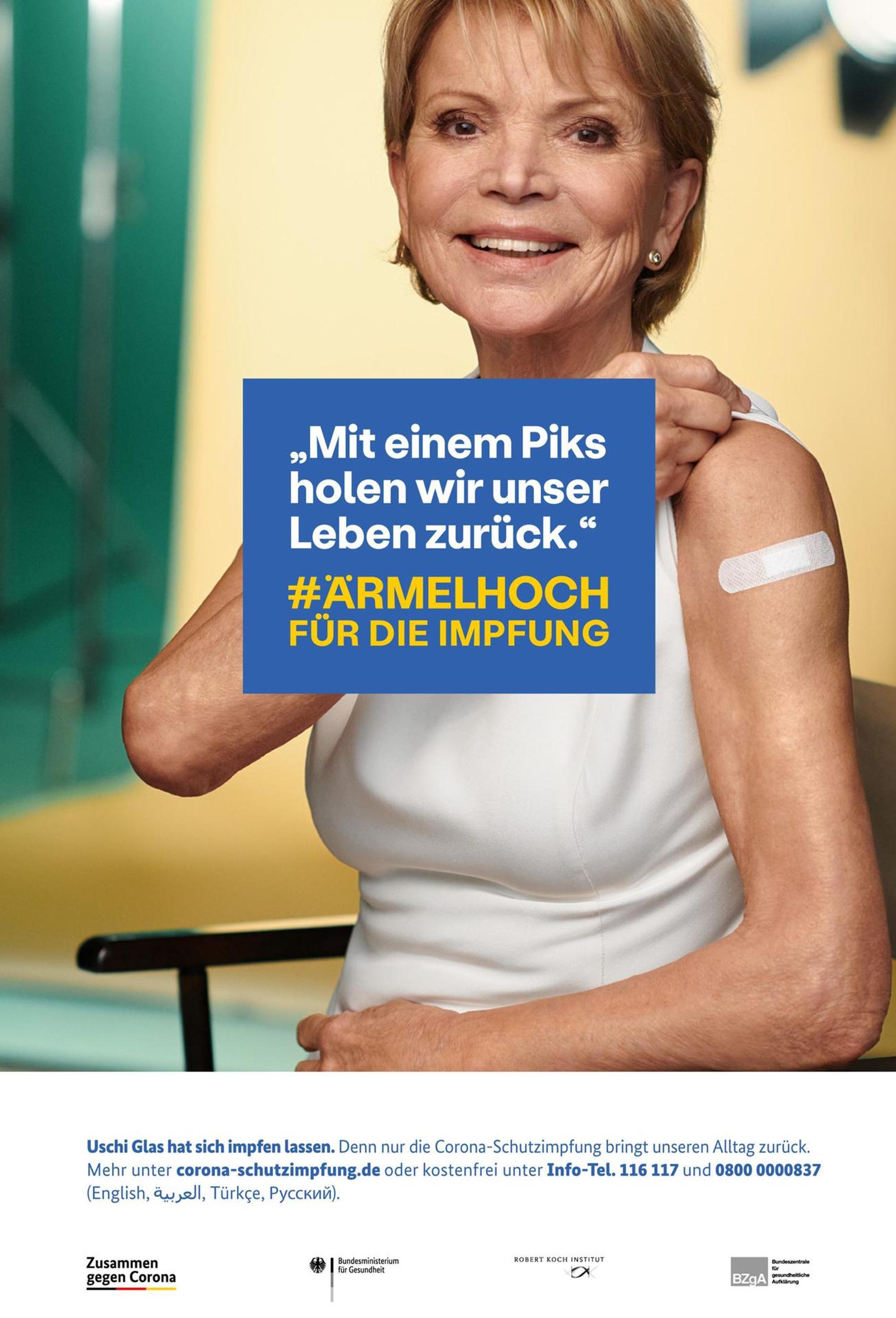 Uschi Glas Impfkampagne dpa
