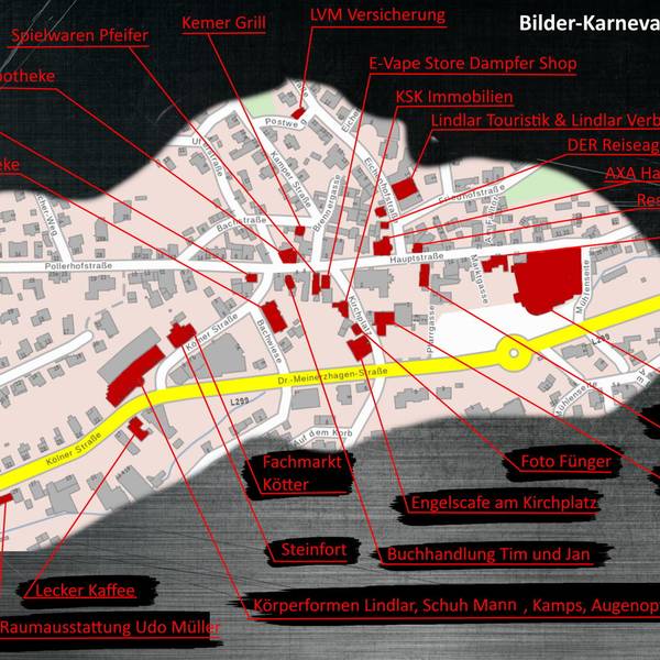 Stationen des Bilder-Karnevalszu