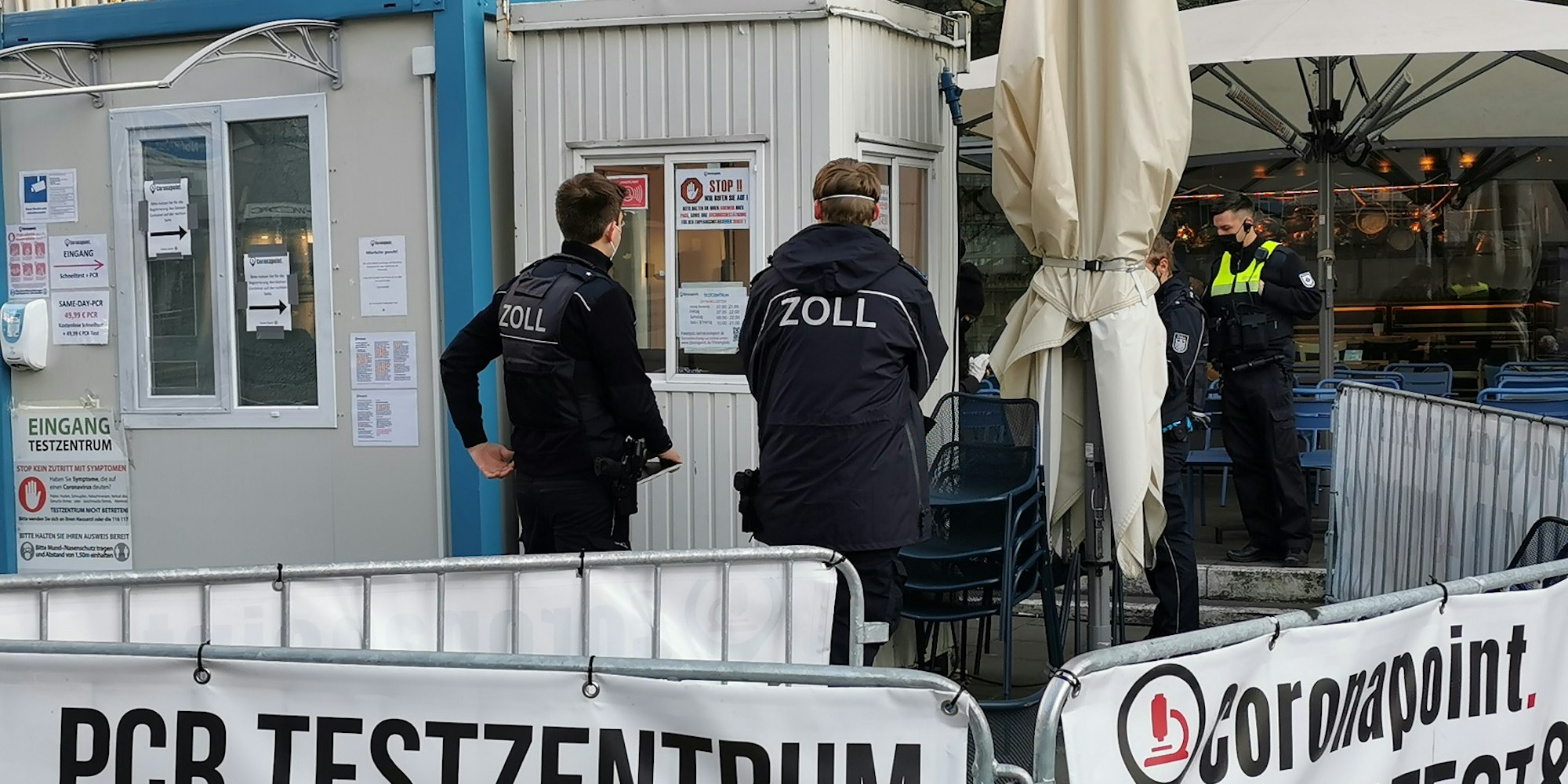 Razzia Coronatestzentrum Köln