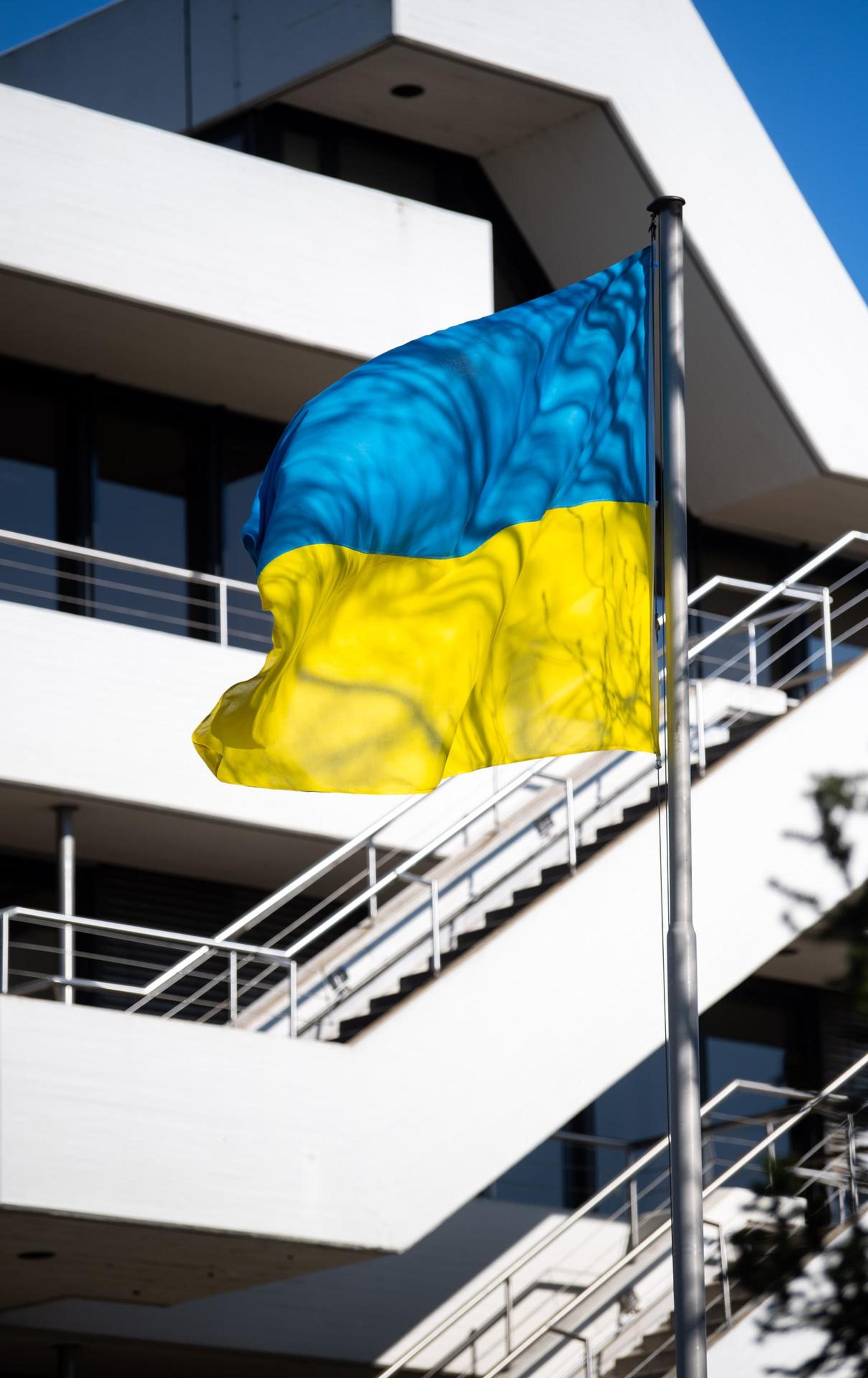 Ukraine Fahne Kreishaus Euskirchen