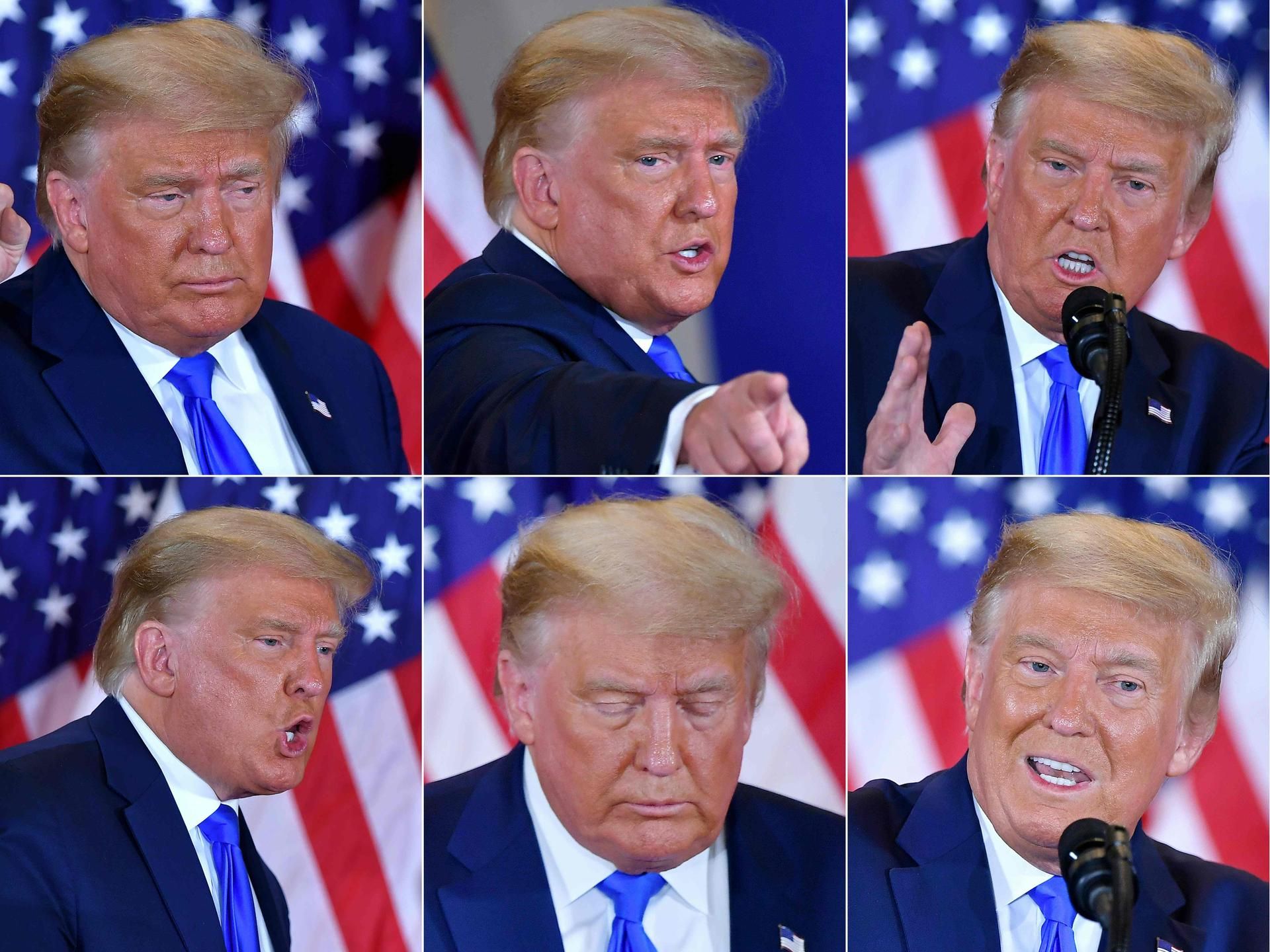 Trump gestikuliert Kombo
