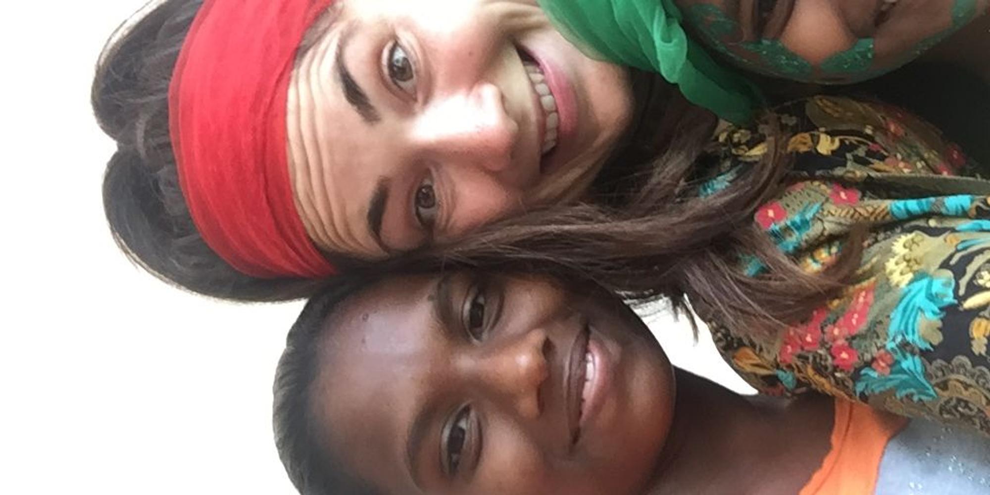 Lisa Möller_Madumali, ich und Sewmini an Karneval