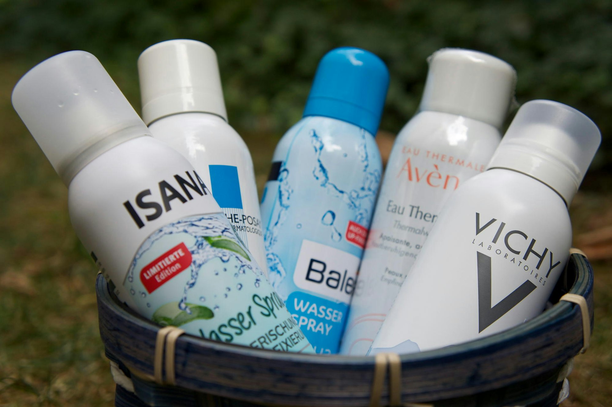 Erfrischungswasser Test im Korb