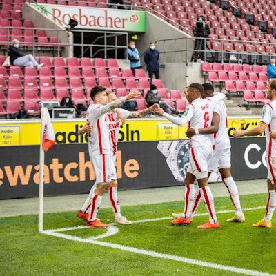 FC-Spieler beim Spiel gegen Eintracht Frankfurt