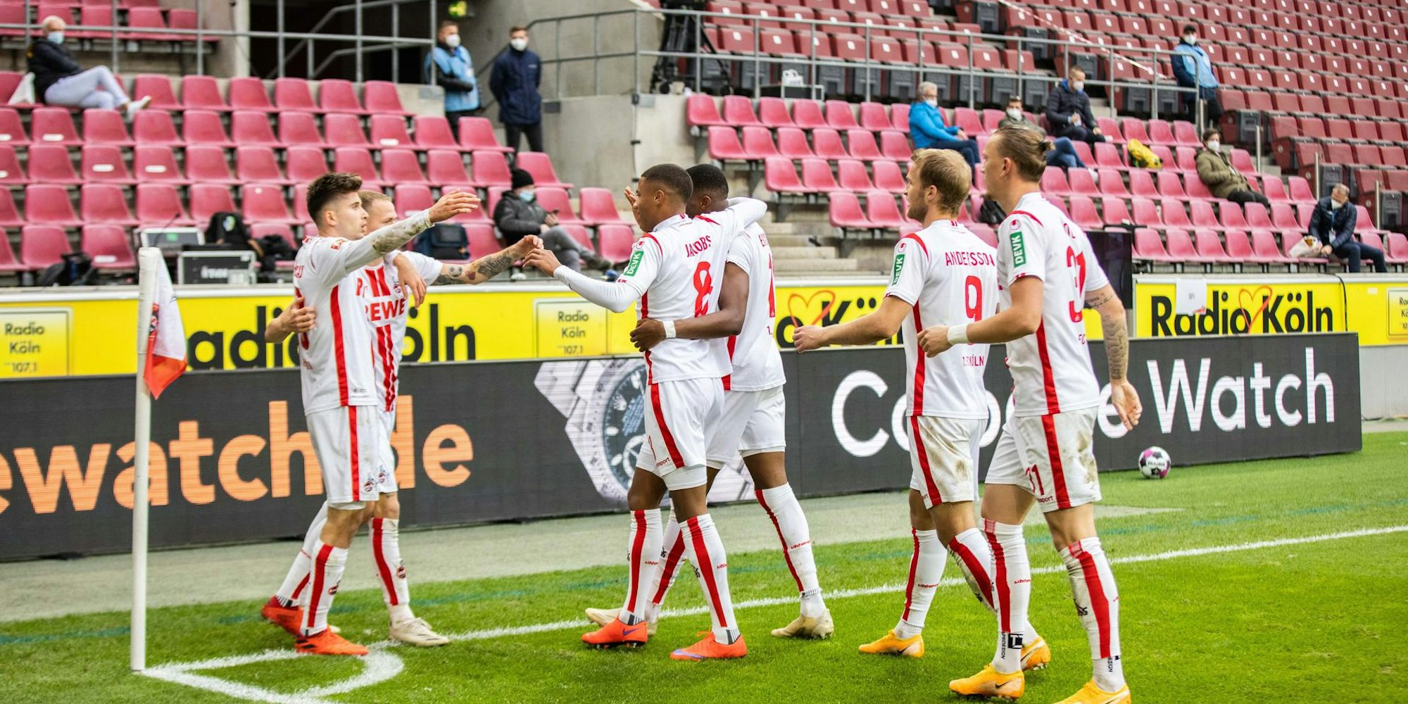 FC-Spieler beim Spiel gegen Eintracht Frankfurt