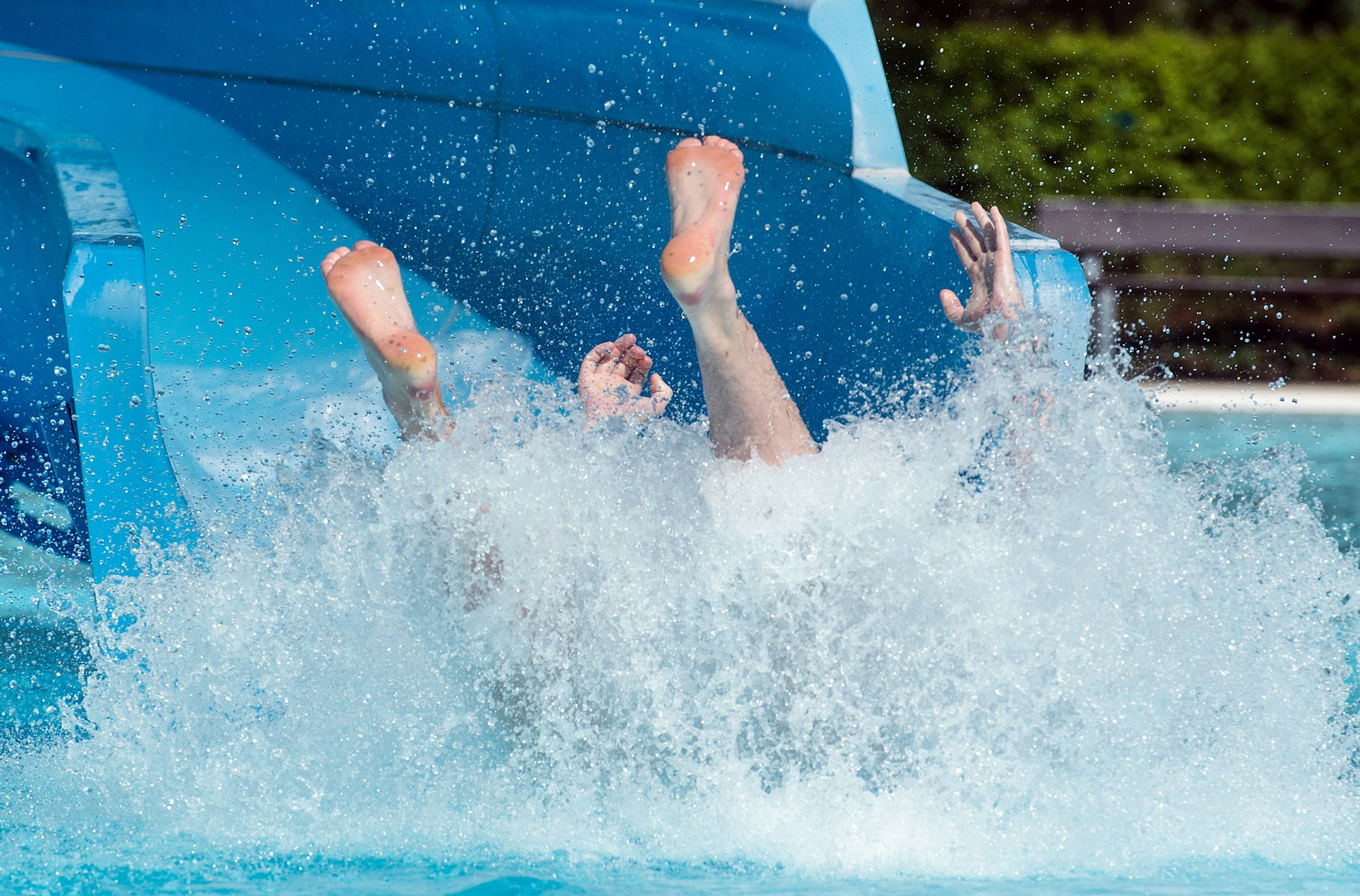 Freibad Wasserrutsche