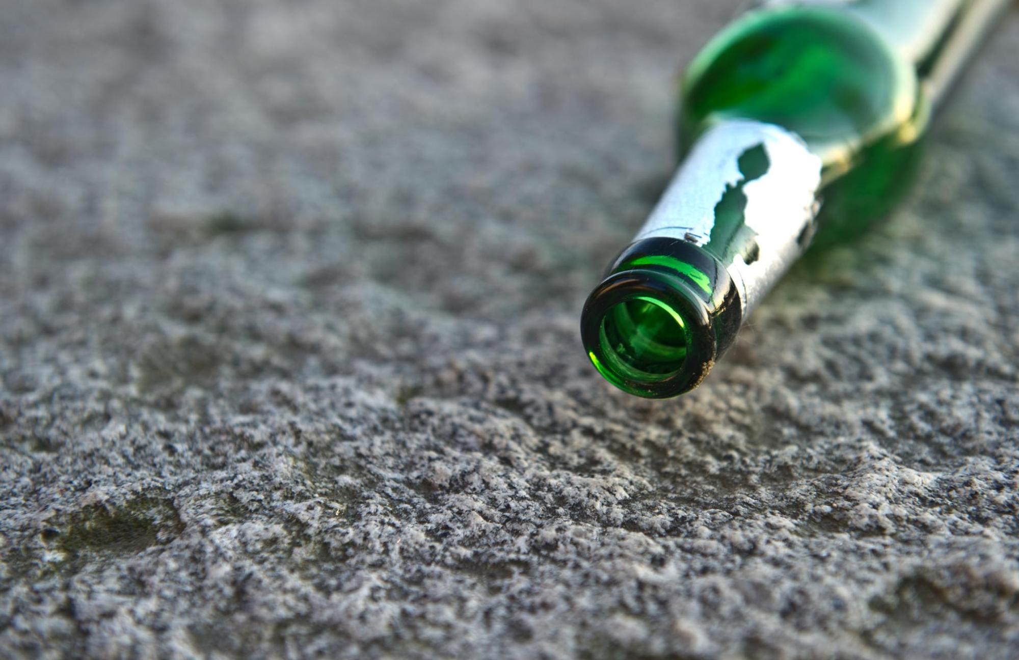 Leere Bierflasche