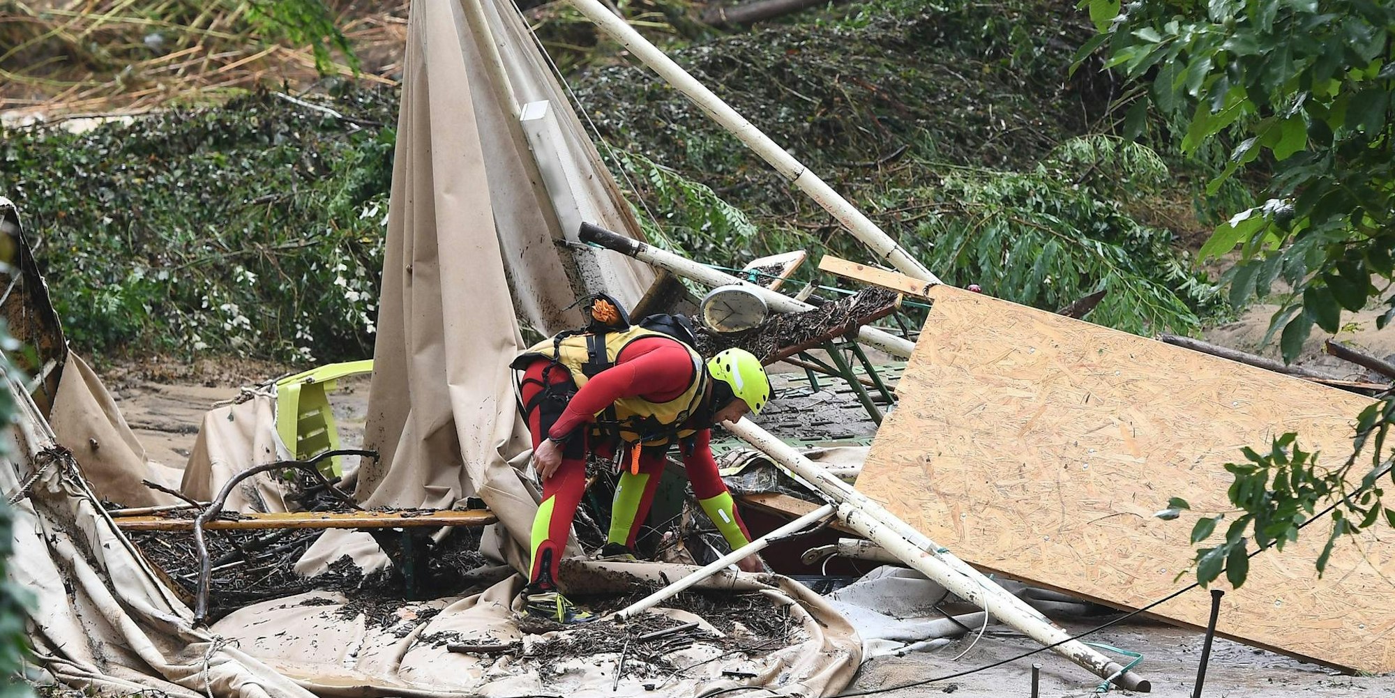 Frankreich Zetlager überschwemmung