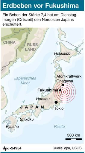 Fukushima erdbeben karte