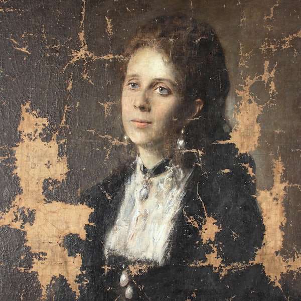 Franz von Lenbach, Damenporträt, um 1890, Privatbesitz