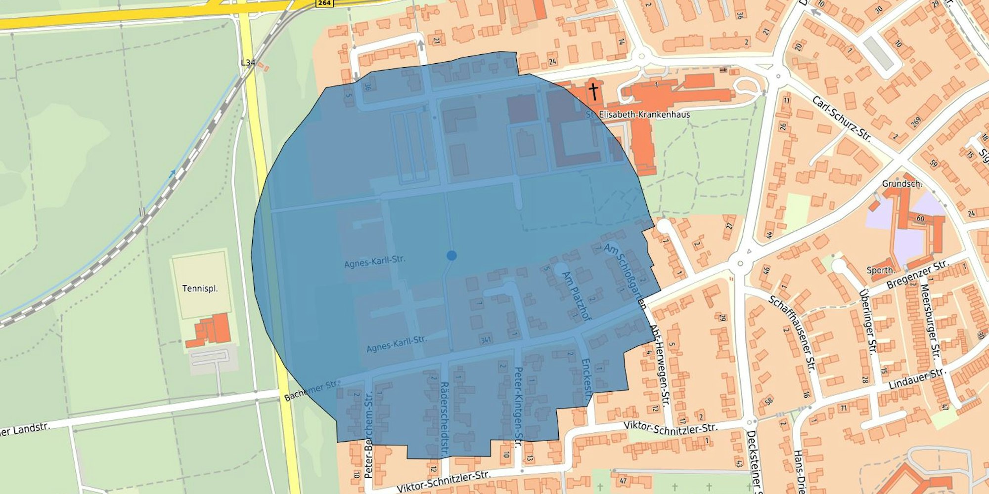 32_GRAFIK_Evakuierungsradius Bombe Lindenthal_18.10.21